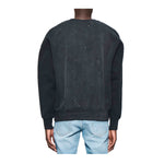 Purple Brand Mens Hwt Fleece Crewneck Sweatshirt P402-HBBW424 Black
