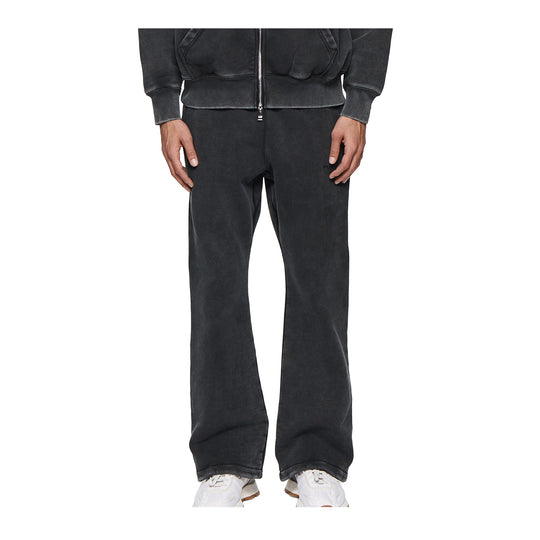 Purple Brand Mens Heavyweight Fleece Flared Sweatpants P459- BFWB724 Black