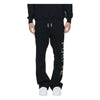 Purple Brand Mens Heavyweight Fleece Flared Sweatpants P459- BFWB724 Black