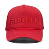 Purple Brand Unisex Purple Silicone Foam Trucker Hat P902-FTRD423 Red