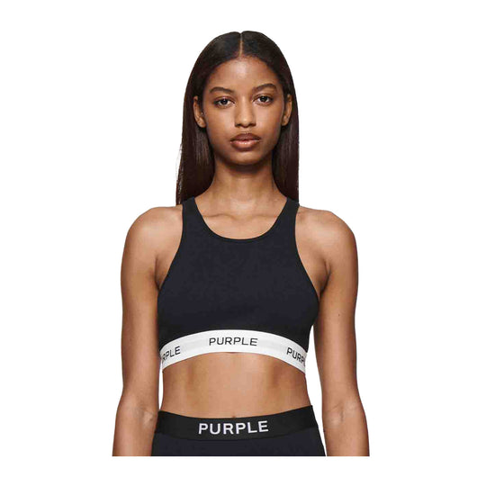 Purple Brand Womens Rib Bralette W8003-RABB224 Black