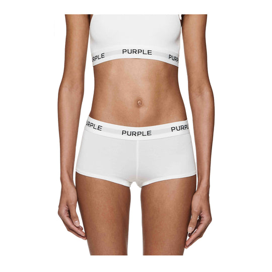 Purple Brand Womens Jersey Boy Short W8004-SJHW224 White