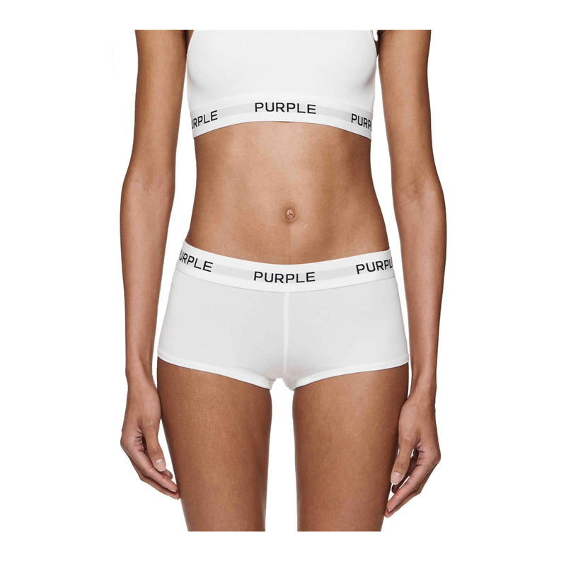 Purple Brand Womens Jersey Boy Short W8004-SJHW224 White