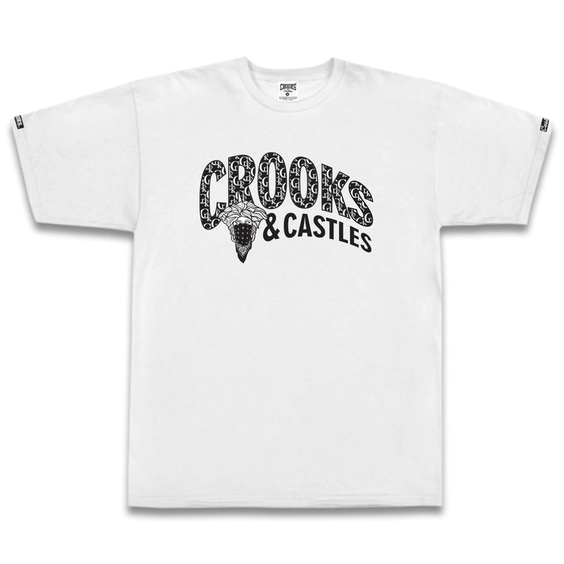 Crooks And Castles Mens Lux Medusa T-Shirt QS210705-WHITE