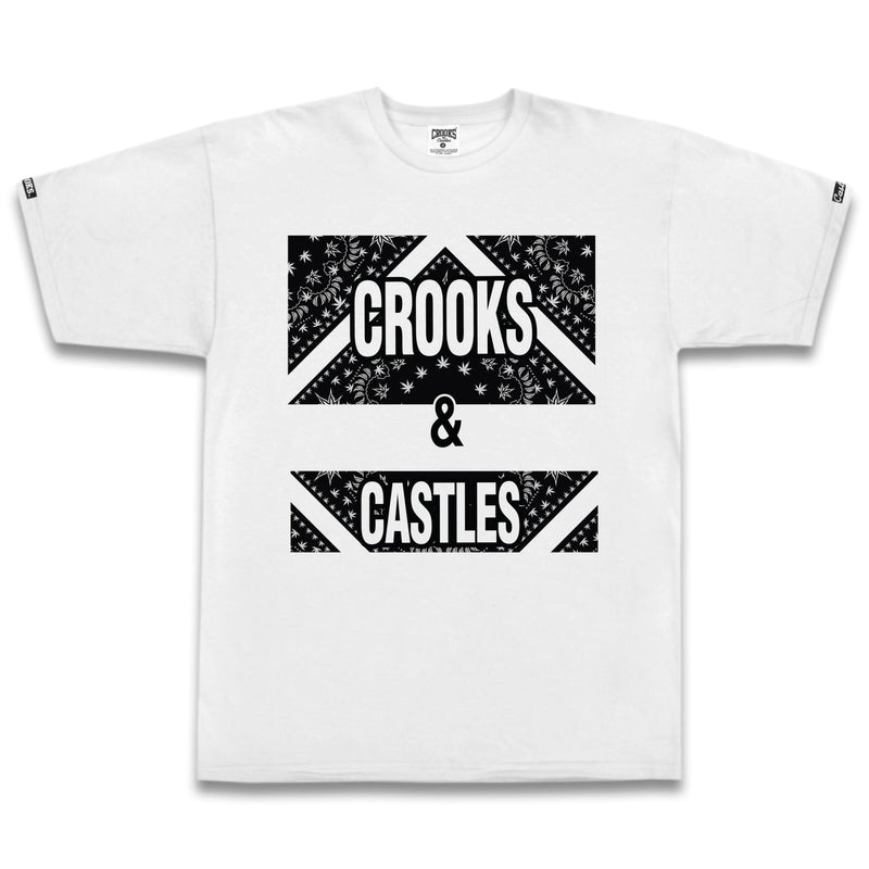 Crooks And Castles Mens Kuch & Caviar T-Shirt QS210716-WHITE