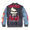 Reason Clothing Mens Chunky Varsity Jacket CKYER5-001-001 Black/Gray