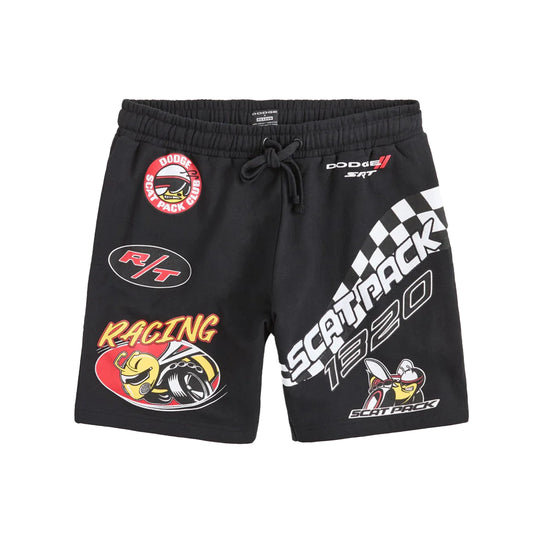Reason Clothing Mens Dodge Racing Shorts DG-156-001 Black