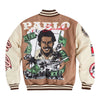 Reason Clothing Mens Pablo Varsity Jacket PBR5-1-250 Khaki/Cream