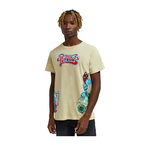 Reason Clothing Mens Legends Crewneck T-Shirt RCTS-21 Khaki