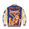 Reason Clothing Mens Born Free Varsity Jacket RER5-001-410 Navy/Beige