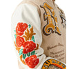 Reason Clothing Mens Loyalty Varsity Jacket RR5-101-250 Beige/White