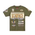 Reason Clothing Mens Scarface Racing Crew Neck T-Shirt SF-210-340 Green