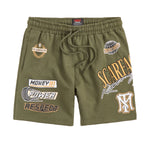 Reason Clothing Mens Scarface Racing Shorts SF-211-340 Green