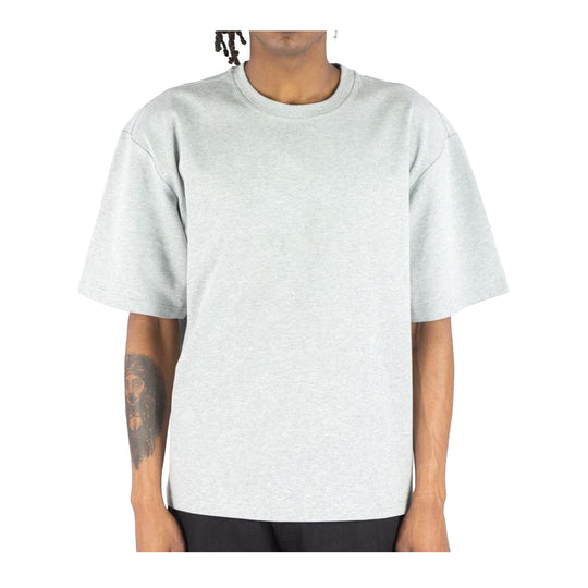 Rebel Minds Mens Solid Oversized Crew Neck T-Shirt 100-114-HGY Heather Grey