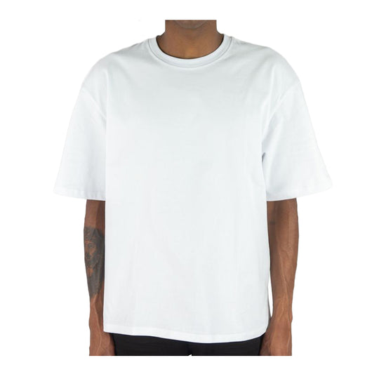 Rebel Minds Mens Solid Oversized Crew Neck T-Shirt 100-114-WH White