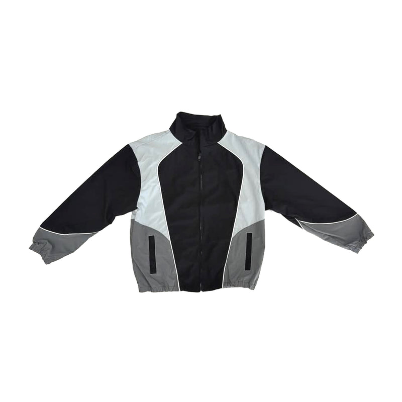 Rebel Minds Mens Ripstop Nylon Colorblock V2 Track Jacket 1100-503-GY Grey