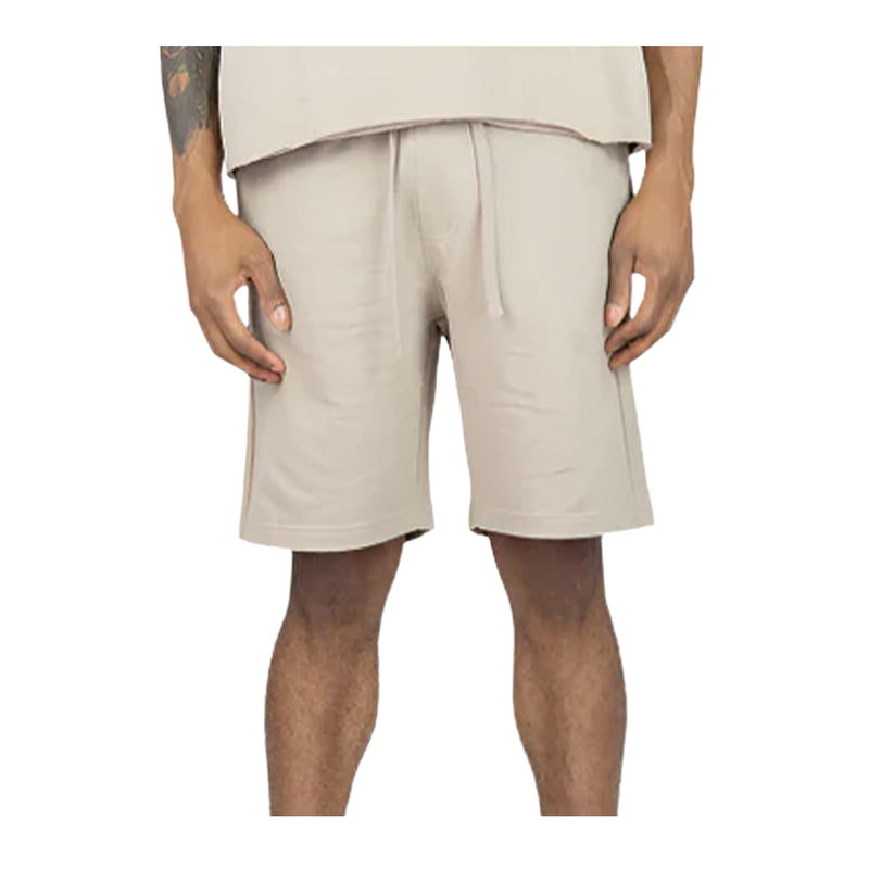 Rebel Minds Mens Heavy Terry Shorts 351-951 Taupe