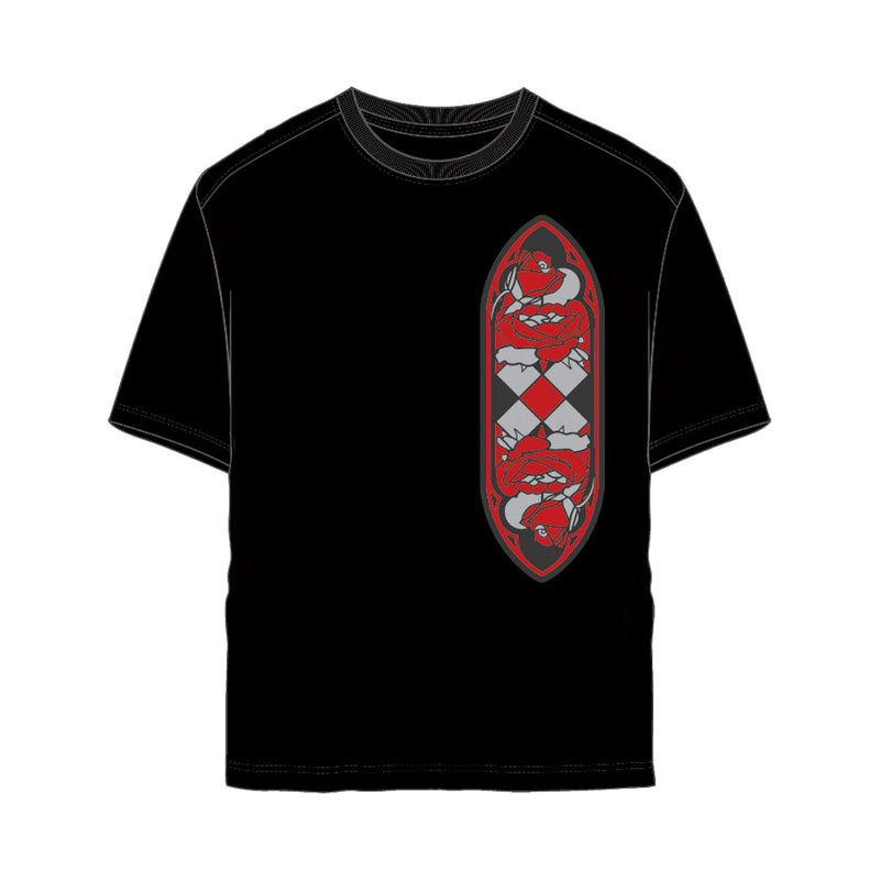 Rebel Minds Mens Peace Of Mind 3D Emboss Crew Neck T-Shirt 610-11125-BK Black