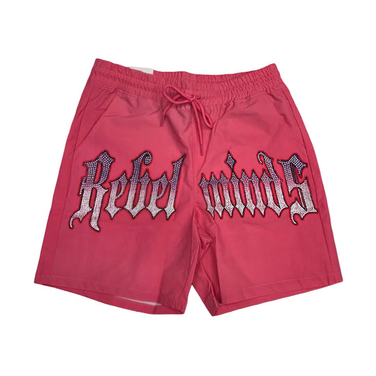 Rebel Minds Mens RM Town R Stone Shorts 610-14918 Hot Pink