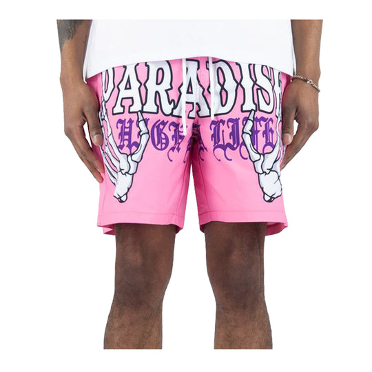 Rebel Minds Mens Paradise High Life Shorts 610-14921-PK Pink
