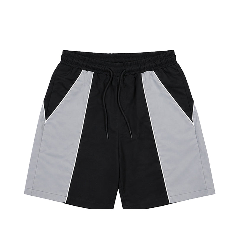 Rebel Minds Mens Color-Block Nylon Shorts 610-14930 Black