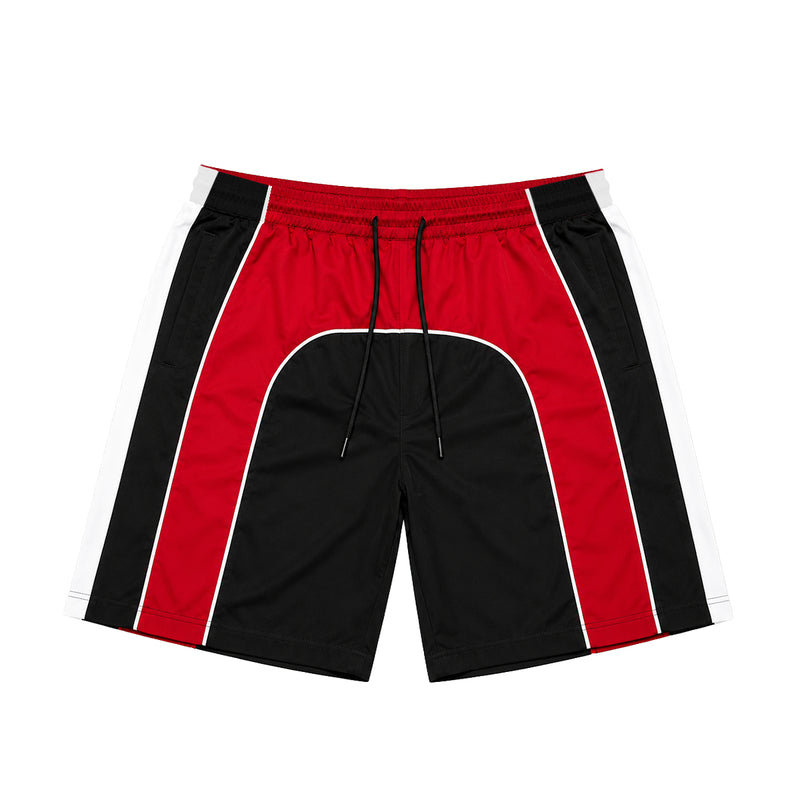 Rebel Minds Mens Color-Block Nylon Shorts 610-14931 Red