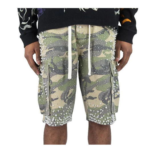 Rebel Minds Mens Frosty Denim Shorts 610-33930 Woodland