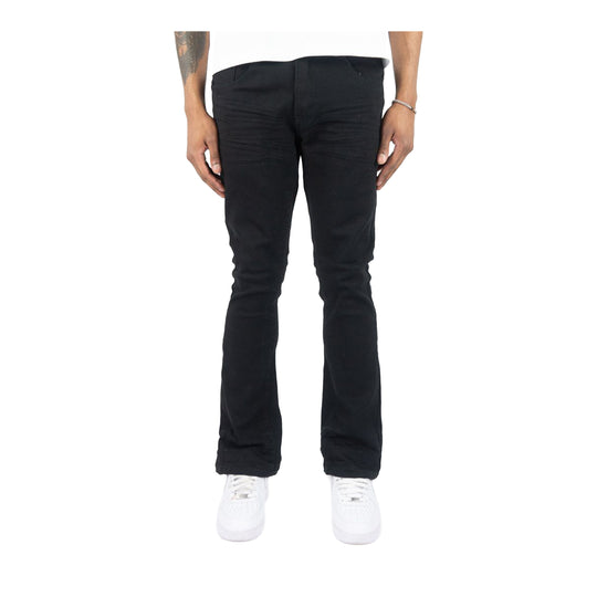 Rebel Minds Mens Basic Stacked Jeans A00-43430 JBK Jet Black