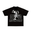 Retrovert Mens University Skeleton Crew Neck T-Shirt FW2440 Black