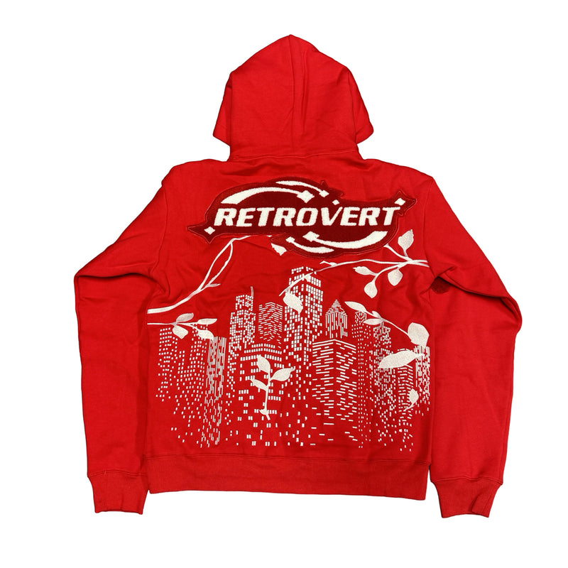 Retrovert Mens Vert 360 Hoodie FW2488 Red