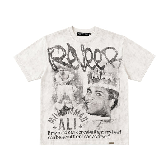 Reveer Mens King Ali Crew Neck T-Shirt Cream