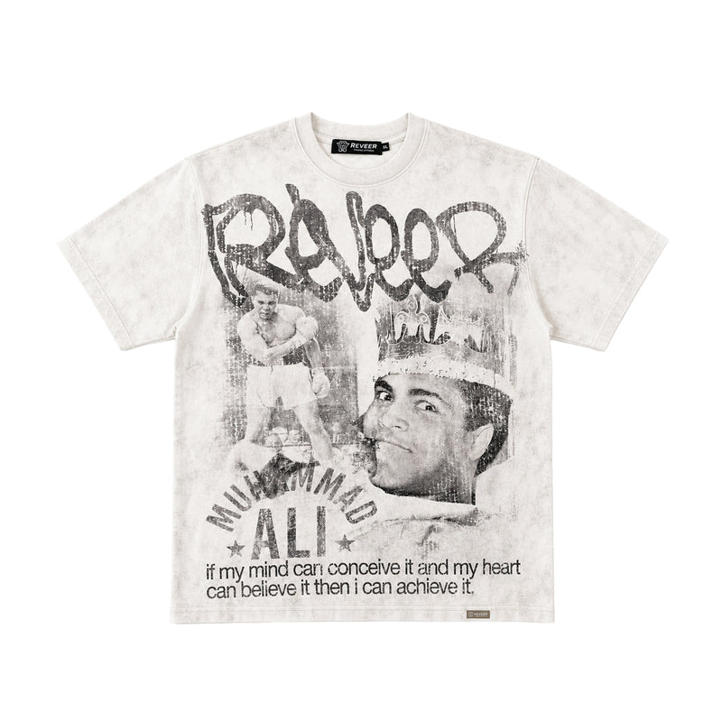 Reveer Mens King Ali Crew Neck T-Shirt Cream