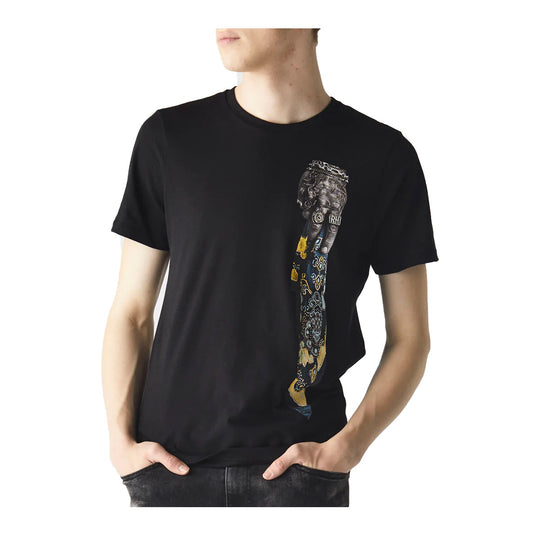 RH45 Mens Saxon Crew Neck T-Shirt LS12-I-Black