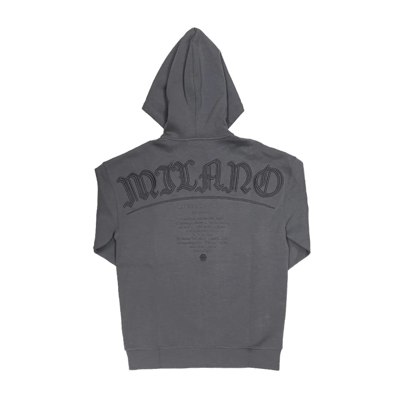 Roberto Vino Milano Mens Full Zip Sweater RVHO14 Charcoal