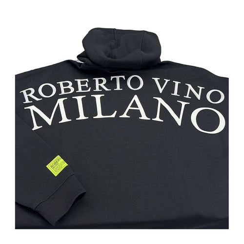 Roberto Vino Milano Mens Hoodie RVHO1 Black/White