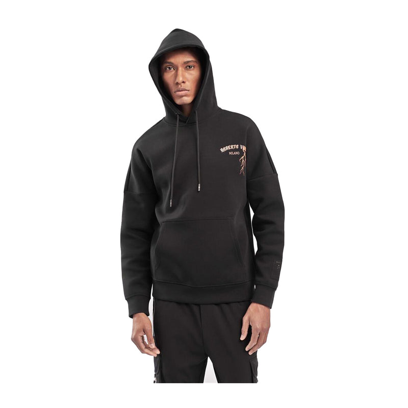 Roberto Vino Milano Mens Thunder Hoodie RVHO1-23 Black/Orange
