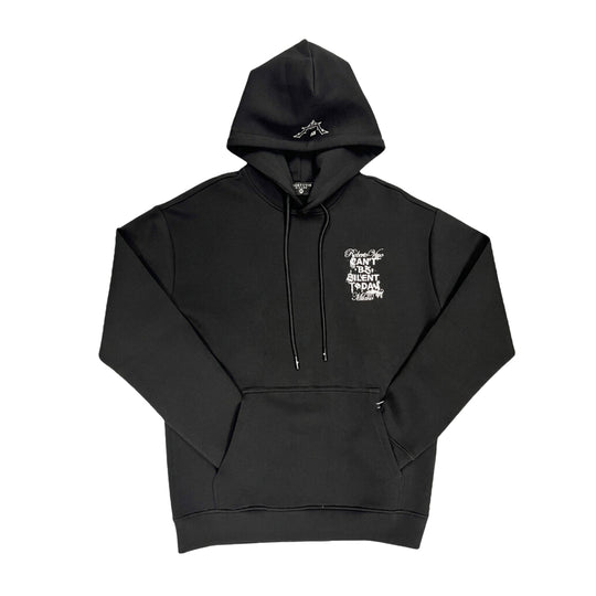 Roberto Vino Milano Mens Cant Be Silent  Pullover Hoodie RVHO1024 Black
