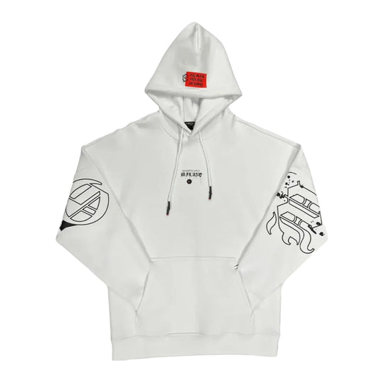 Roberto Vino Milano Mens Original Paint Hoodie RVHO924 White