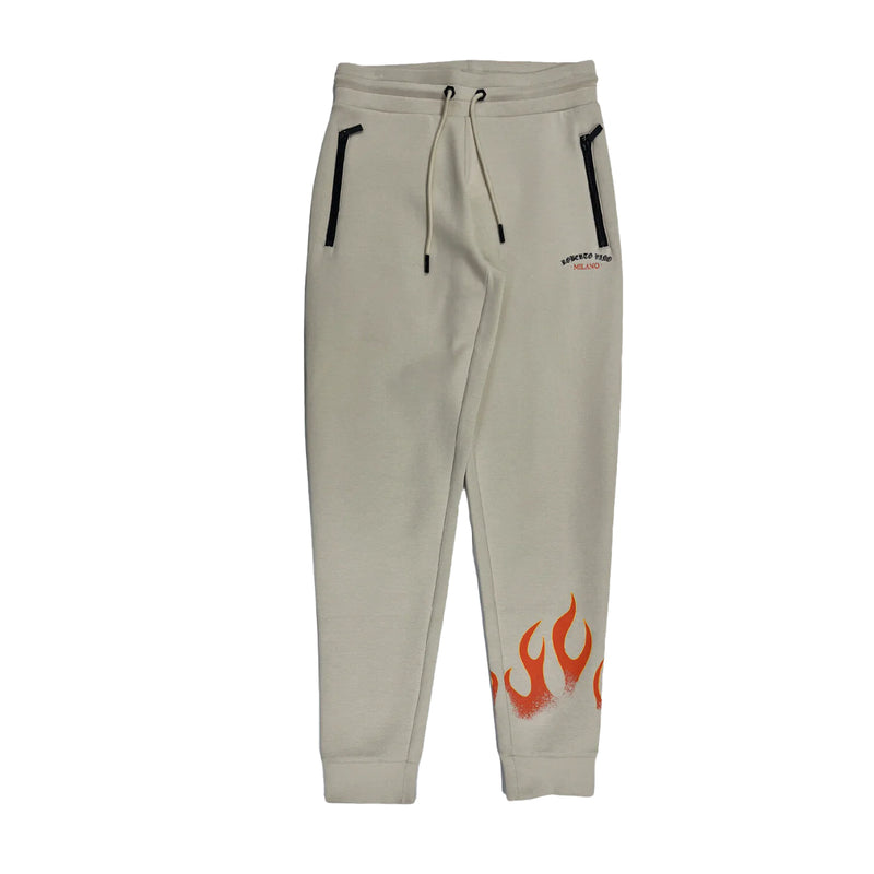 Roberto Vino Milano Mens Flame Joggers RVPANT1FR Beige