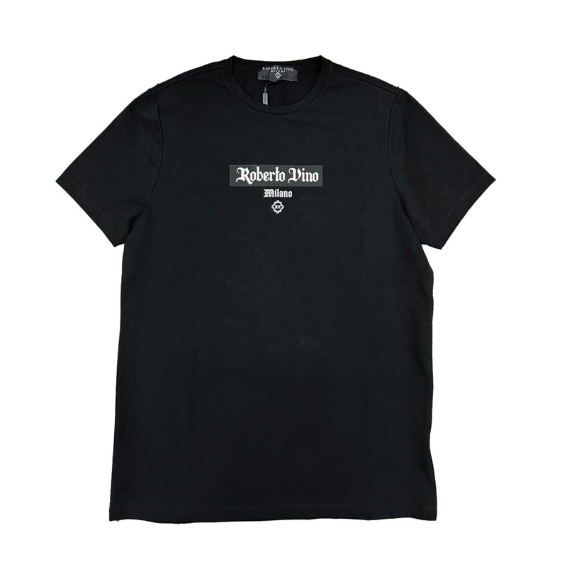Roberto Vino Milano Mens  Crew Neck T-Shirt RVT4-23 Black