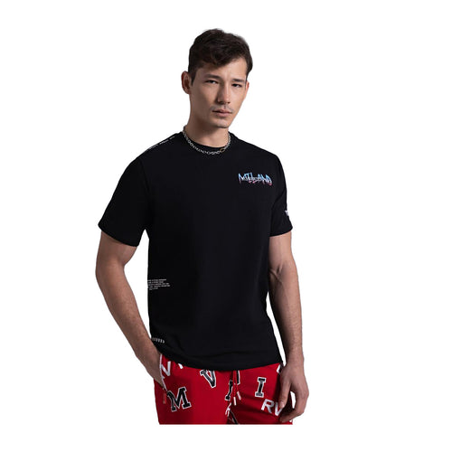 Roberto Vino Milano Mens Future Crew Neck T-Shirt RVTUS03 Black