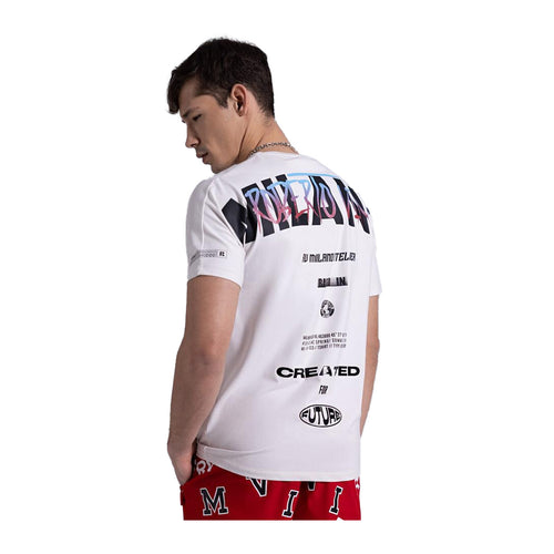 Roberto Vino Milano Mens Future Crew Neck T-Shirt RVTUS03 Lt Grey