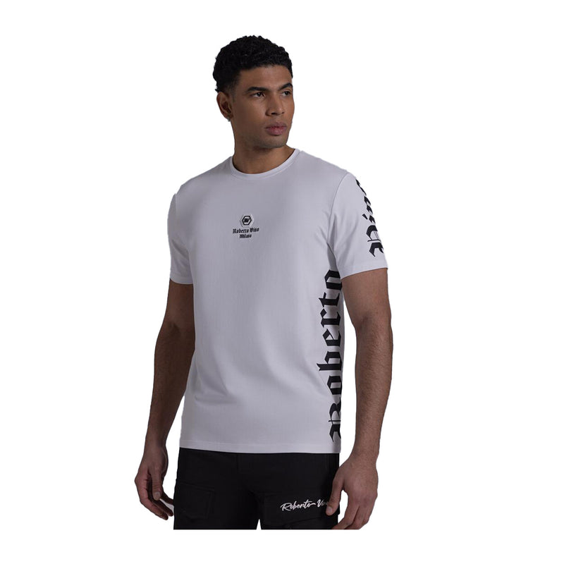 Roberto Vino Milano Mens Ferdinando Crew Neck T-Shirt RVTUS09 White