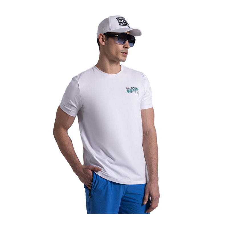 Roberto Vino Milano Mens Milano Dripping Crew Neck T-Shirt RVTUS18 White