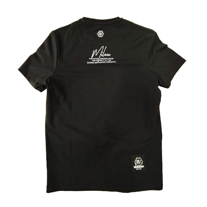 Roberto Vino Milano Mens Crew Neck T-Shirt RVT102 Black