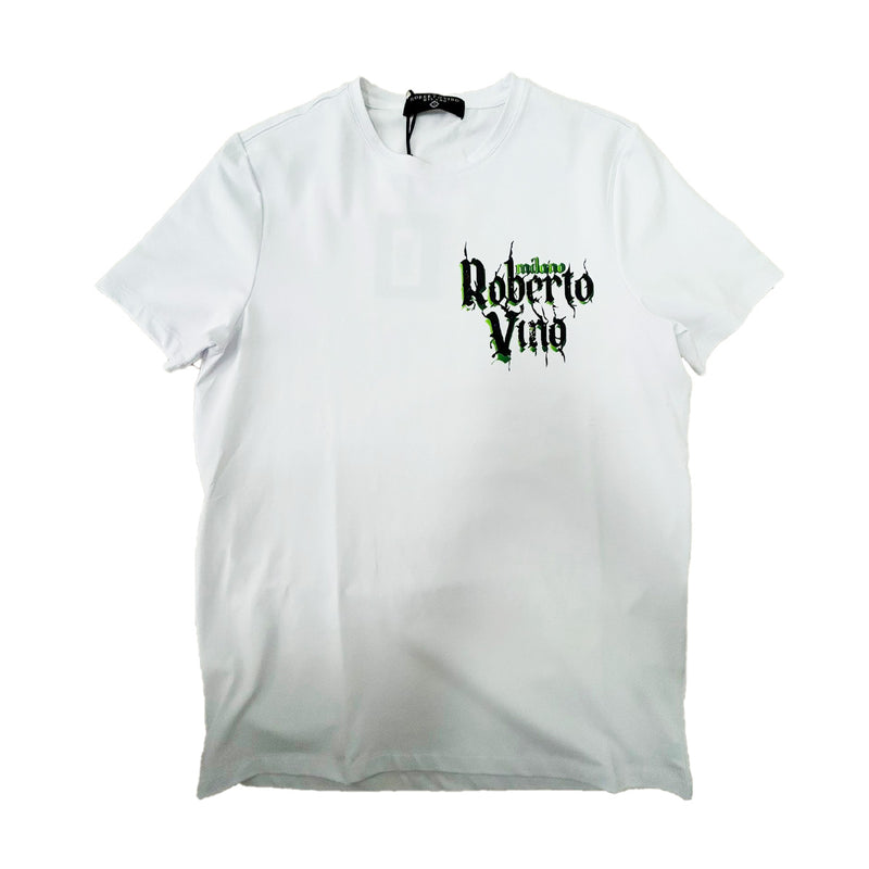 Roberto Vino Milano Mens Crew Neck T-Shirt RVT103 White
