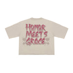 Roku Studio Mens Eternal Love Cropped Crew Neck T-Shirt RK1481657-TAU Taupe
