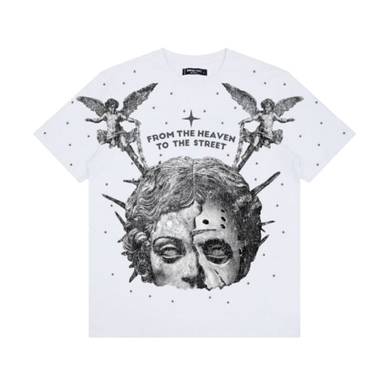 Roku Studio Mens From The Heaven To Street Crew Neck T-Shirt RK1481694-WHT White