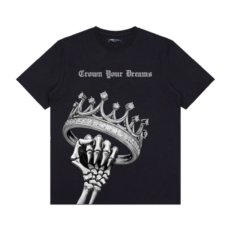 Roku Studio Mens King Vibes Crew Neck T-Shirt RK1481703-BLK Black