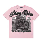 Roku Studio Mens Storm Rider Crew Neck T-Shirt RK1481707-PNK Pink